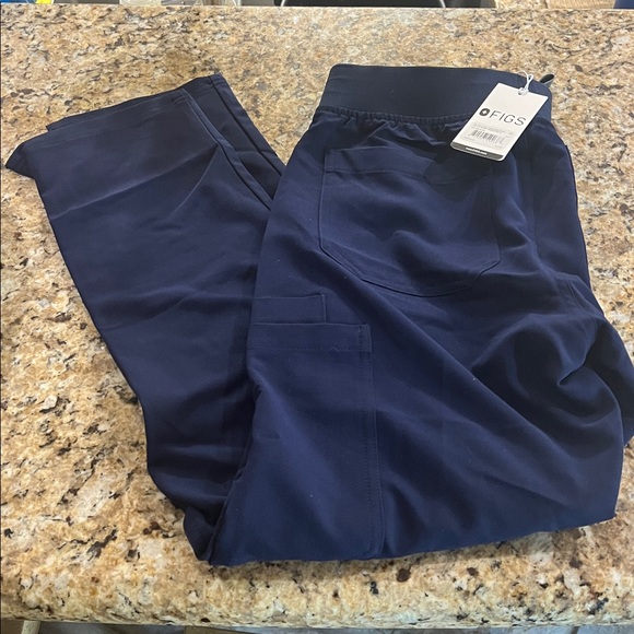 New - High Waisted Yola Skinny Scrub Pants in Navy - Picture 7 of 8